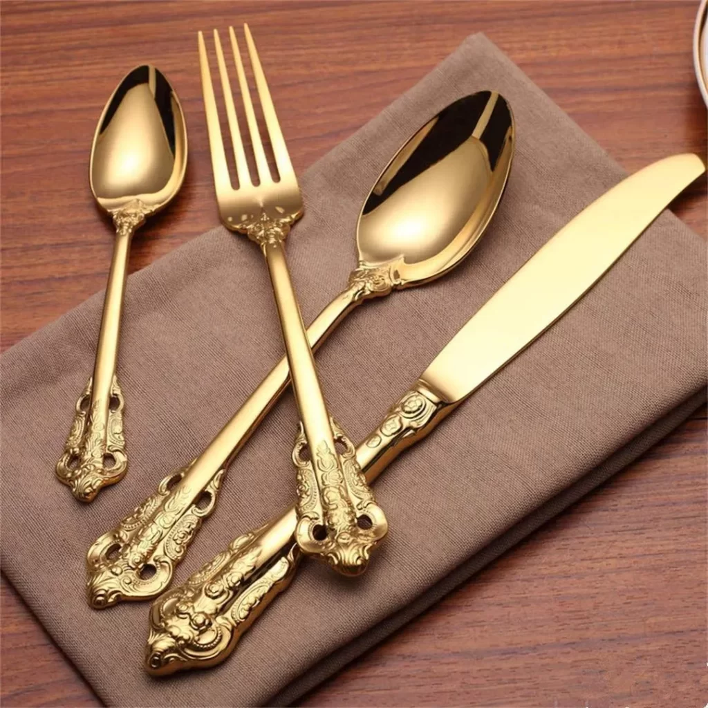 Gold flatware 